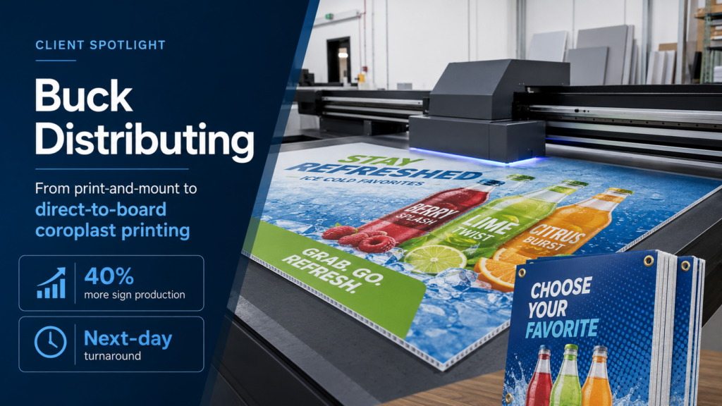 Beverage Distributor Flatbed Printing: Buck Case Study